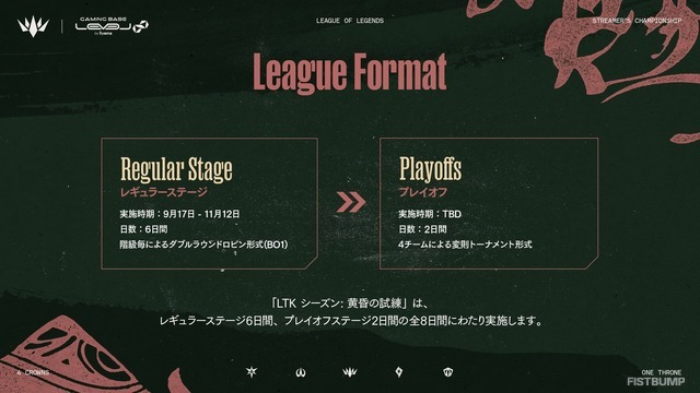 「LTK」シーズン2は9月10日（水）の顔合わせ&スクリムからスタート！計4回の“無制限の練習日”が追加、NEXTのプロテクト枠が3→2枠に変更