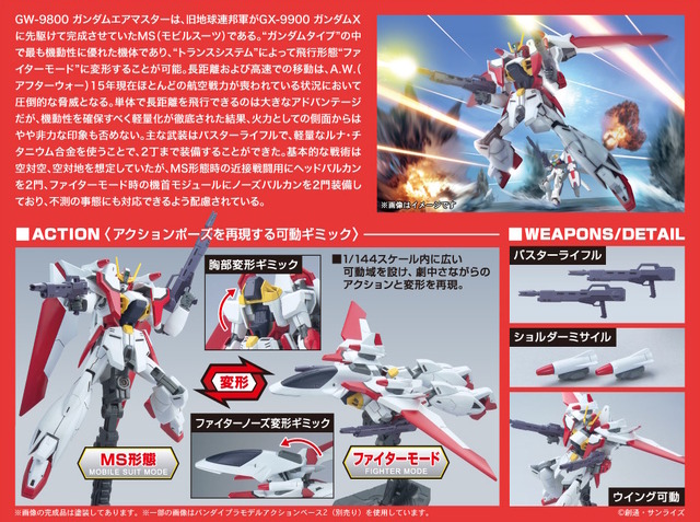 ガンプラ「HG ガンダムエアマスター」がプレバンで再販！MS形態はもちろん、ファイターモードにも変形