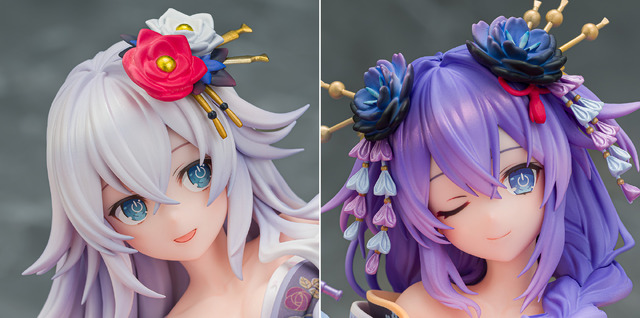 妖艶でセクシーな着物姿…！『ネプテューヌ』シリーズ15周年記念として「パープルハート」「ブラックハート」が1/7スケールフィギュア化