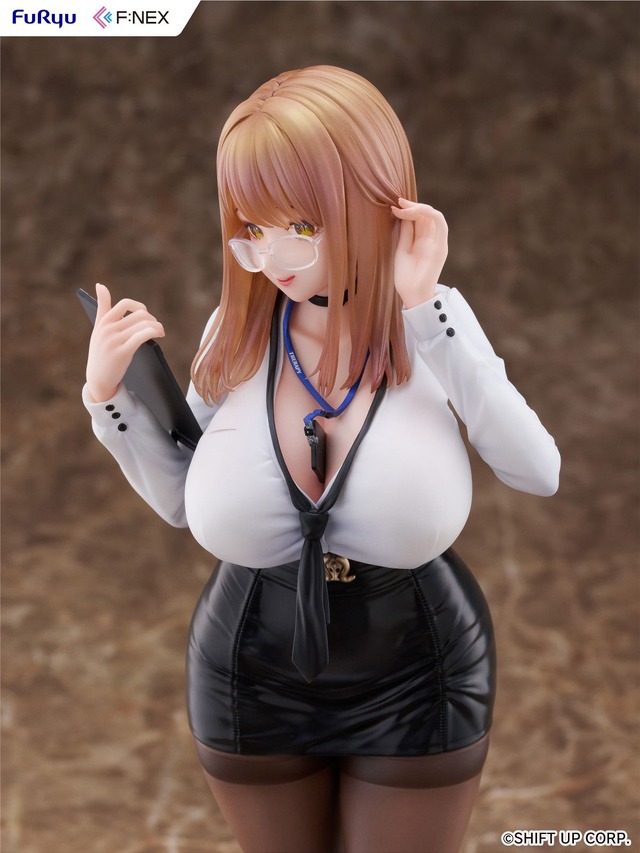 ムチムチの太ももとタイツに視線が…『勝利の女神：NIKKE』エマがコスチューム「オフィスセラピー」姿でフィギュア化