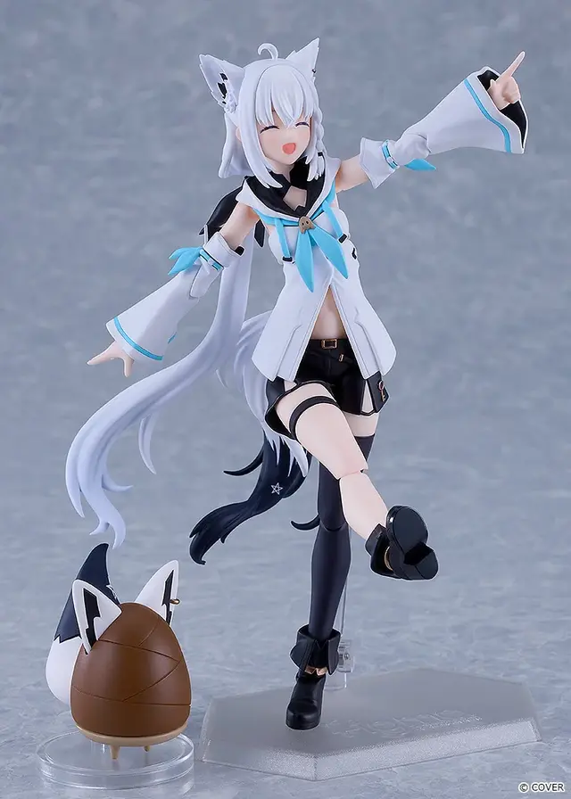 ホロライブ・ 白上フブキのアクションフィギュア「figma」が予約受付開始！オプションパーツにキャラクター「すこん部」「おるやんけ」付属