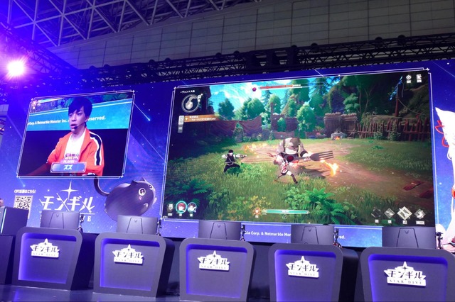 ネットマーブル新作アクションRPG『モンギル：STAR DIVE』ブースは魅力満載！巨大ニャンコやコスプレ、豊富なノベルティがお出迎え