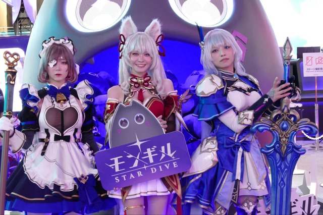 ネットマーブル新作アクションRPG『モンギル：STAR DIVE』ブースは魅力満載！巨大ニャンコやコスプレ、豊富なノベルティがお出迎え