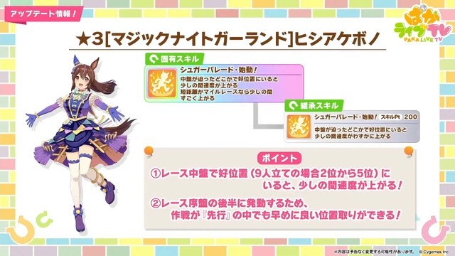 『ウマ娘』新育成は「ヒシアケボノ」「マーベラスサンデー」の衣装違い！5人のウマ娘が“サーカス衣装”でハロウィンを盛り上げる