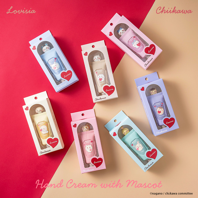 “ちょこん”と乗ったマスコットが可愛すぎる！Lovisia「ちいかわ」コラボコスメ第5弾としてハンドクリームとリップクリームが10月31日より販売