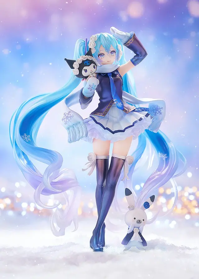 「雪ミク」×「クロミ」フィギュアが幻想的！ツインテールにはクリアパーツ、衣装はパール塗装により美しく変化