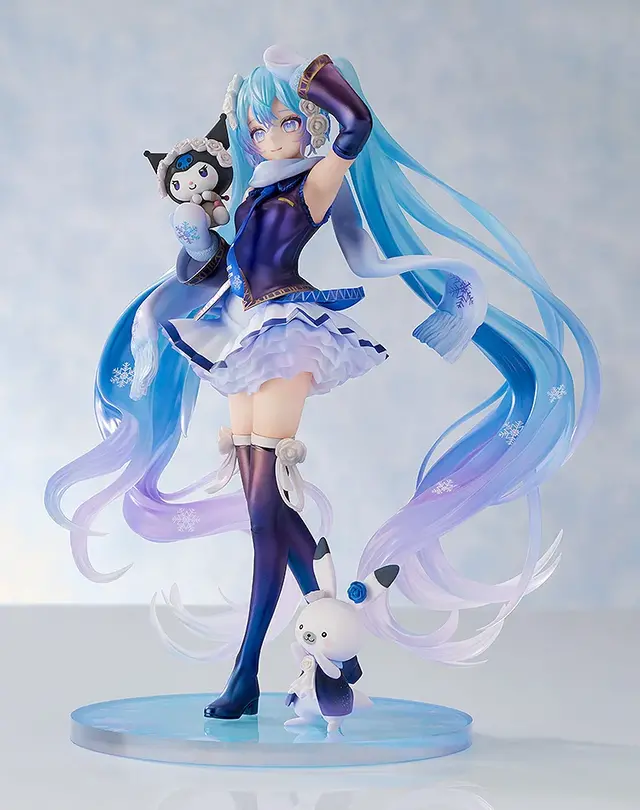 「雪ミク」×「クロミ」フィギュアが幻想的！ツインテールにはクリアパーツ、衣装はパール塗装により美しく変化
