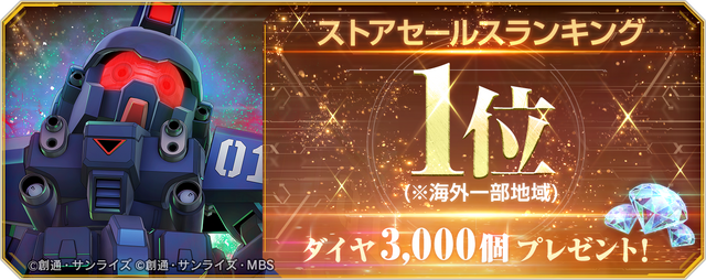『Gジェネ エターナル』海外一部地域のストアランキング1位達成記念でダイヤ3,000個配布―「機動戦士ガンダム外伝 THE BLUE DESTINY」より「ブルーディスティニー1号機(EX)」が実装