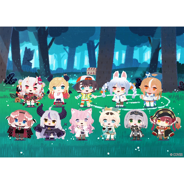 ホロライブ・宝鐘マリンや兎田ぺこら、鷹嶺ルイら全11種！ア・メリカ先生描き下ろしの「アクスタ」や「総柄フェイスタオル」に第3弾登場