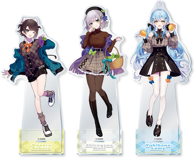 セブン-イレブンにて「ホロライブ」キャンペーンが11月20日開催！大空スバルら3人を“秋のお出かけファッション”で描き下ろしグッズ化