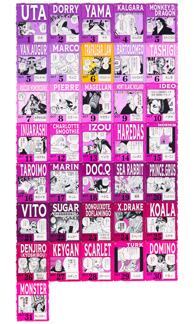 目玉は「ルフィ」巨大フィギュア3バージョン！「ONE PIECE BASE SHOP」くじ全ラインナップ公開ーキャラの誕生日を網羅したチャームは全396種