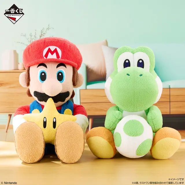 『スーパーマリオ』新作一番くじの全ラインナップ公開！A賞はおなじみのセリフや無敵音が流れる「マリオのおしゃべりぬいぐるみ」