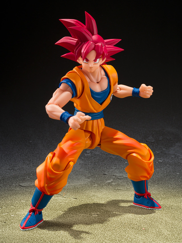 「ドラゴンボール超」より「超サイヤ人ゴッド孫悟空」アクションフィギュアが2バージョンで展開！3種の交換用表情パーツで様々なシーンを演出