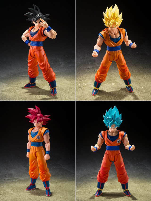「ドラゴンボール超」より「超サイヤ人ゴッド孫悟空」アクションフィギュアが2バージョンで展開！3種の交換用表情パーツで様々なシーンを演出