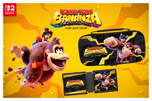 『ドンキーコング バナンザ』デザインのスイッチ2用アクセサリーが力強い！インパクト抜群なポーチ&カードケース