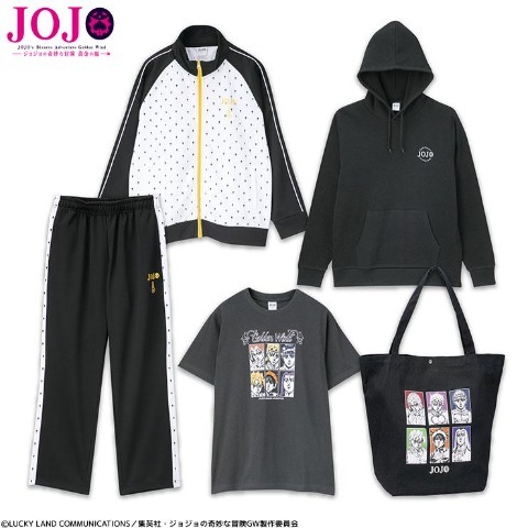 「ジョジョ 5部」ハッピーバック5点セットが、アベイルオンラインストアで予約実施！普段使いしやすい上下、クールなトートバッグなど同梱