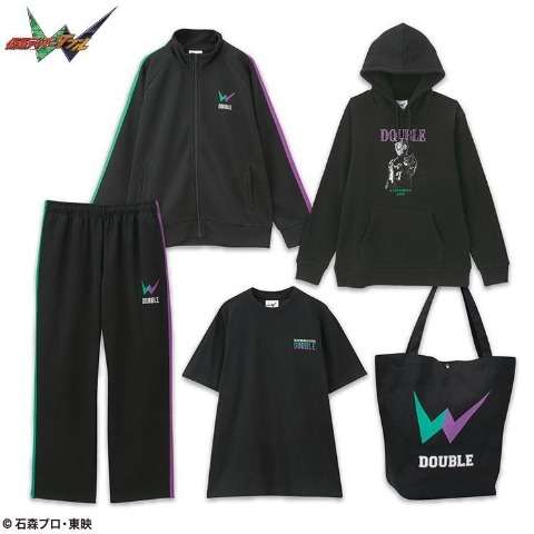 「仮面ライダー」より「電王」と「Ｗ」のハッピーバッグ5点セットが登場！Tシャツは背面、パーカは前面にキャラクターを大胆デザイン