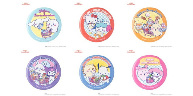 「ちいかわ×サンリオキャラクターズ」コラボグッズがむちゃカワ！“スーパーマーケット”風アイテムほか、ハローキティを着たハチワレなども