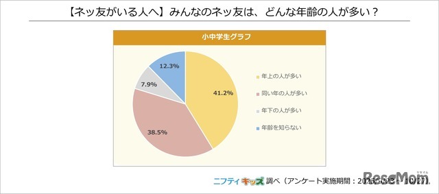 みんなのネッ友は、どんな年齢の人が多い？