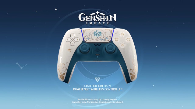 PS5純正コントローラー・DualSenseに『原神』コラボモデル登場！旅人のモチーフアイコンや、裏面にはパイモンも