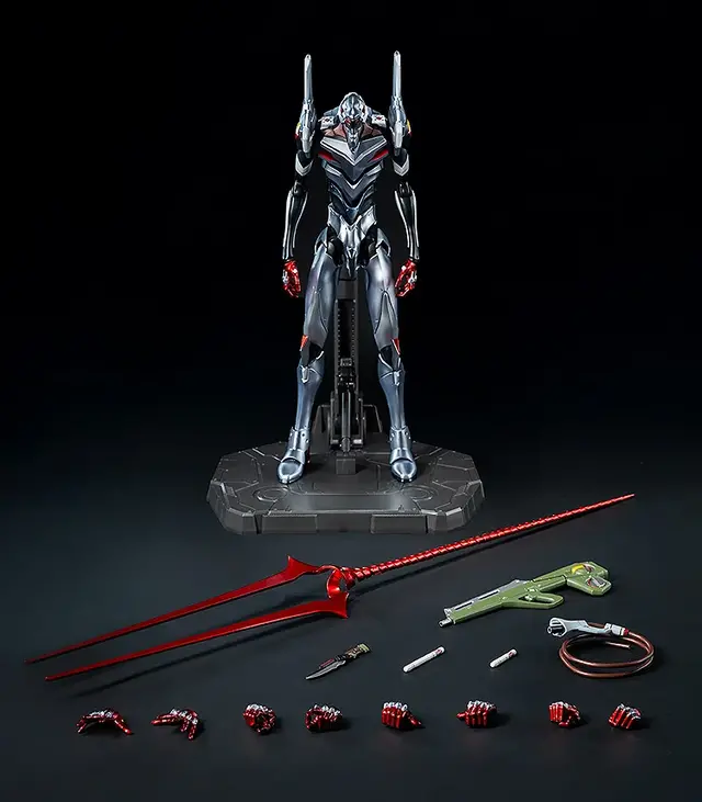 劇場版から、謎の多い機体「エヴァンゲリオン4号機」が可動フィギュア化！設定資料をもとに、ロンギヌスの槍ほか多数のオプションが付属