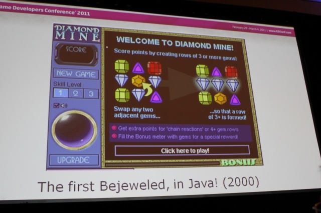 【GDC2011】毎日1億回以上遊ばれる不朽の名作パズル『Bejeweled』の10年を振り返るポストモーテム