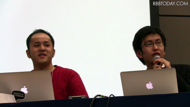 増井雄一郎氏（Appcelerator：左）と吉田悠一氏（デンソーアイティーラボラトリ）