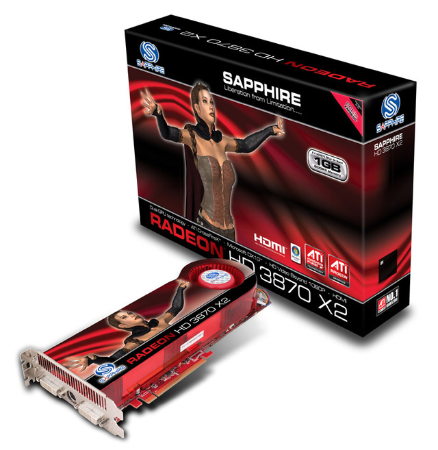 ATI Radeon HD 3870 X2ビデオカード、ASUS、SAPPHIRE、TULから