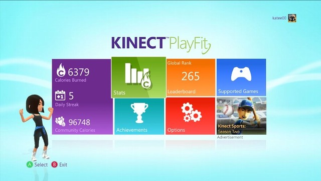 Kinect対応ゲームの総カロリーをチェック！『Kinect PlayFit』日本でも無料配信