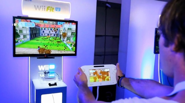 Wii Uゲームパッドを使用したプレイの様子