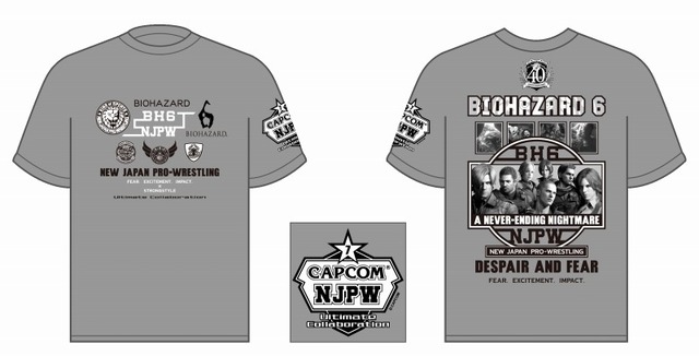 『BIOHAZARD 6』×新日本プロレス、コラボTシャツ発売決定