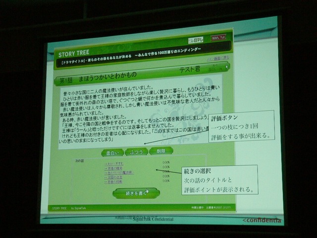 【OGC2008】評価するユーザーがコンテンツをおもしろくする「ストーリーツリーの試み」