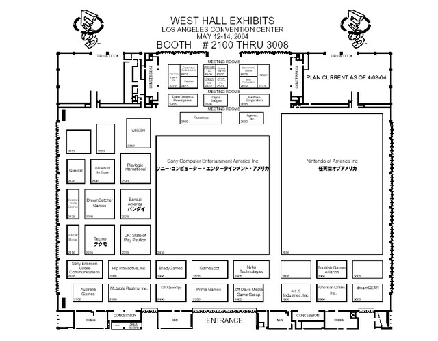 E3のブース配置図です