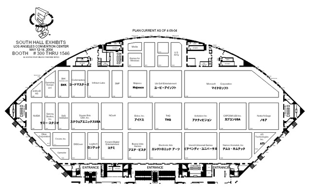 E3のブース配置図です