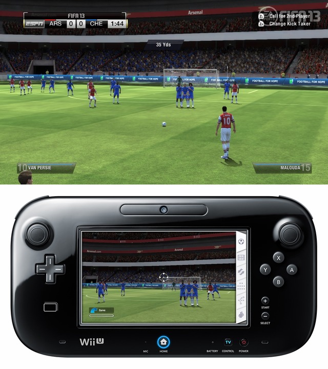 Wii U版『FIFA 13 ワールドクラスサッカー』GamePadを最大限活用したプレイを紹介