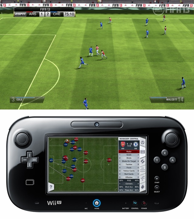 Wii U版『FIFA 13 ワールドクラスサッカー』GamePadを最大限活用したプレイを紹介