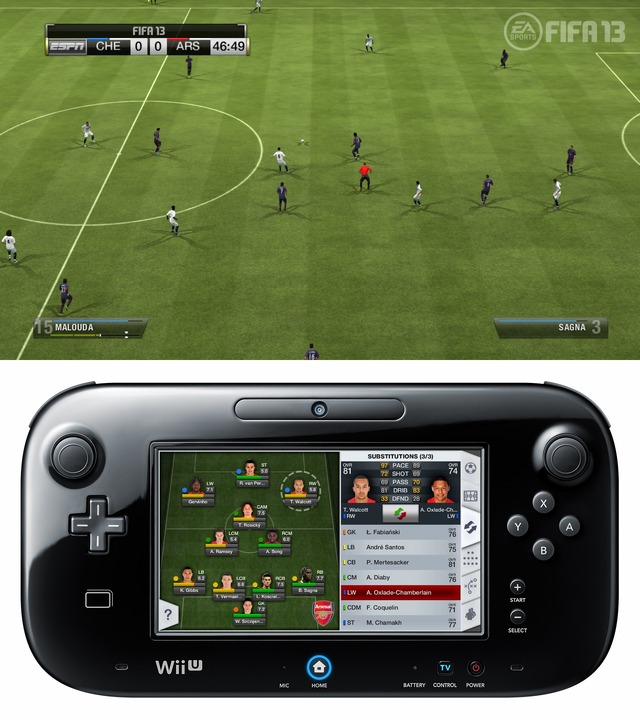 Wii U版『FIFA 13 ワールドクラスサッカー』GamePadを最大限活用したプレイを紹介
