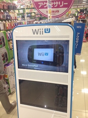 Wii Uの映像スタンドがゲームショップに登場