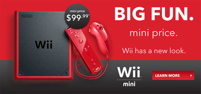 本体が小さくなった「Wii mini」正式発表、カナダで12月7日発売