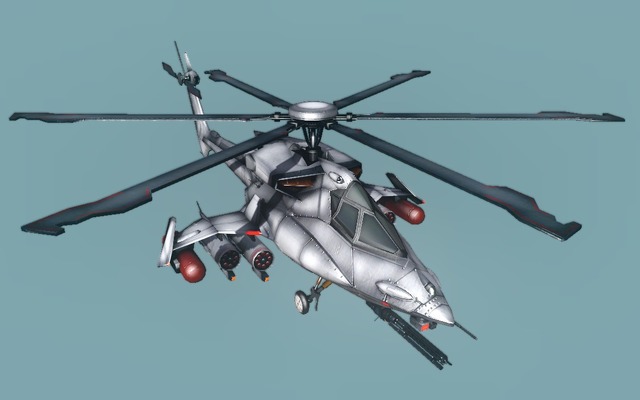 「 EF31ネレイド」未来デザインなヘリ。対地自動機銃とロケット弾を装備