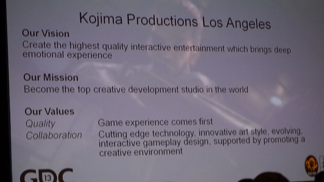 【GDC 2013】小島プロダクションLAスタジオの設立が正式表明「高品質な製品で人々を驚かせたい」