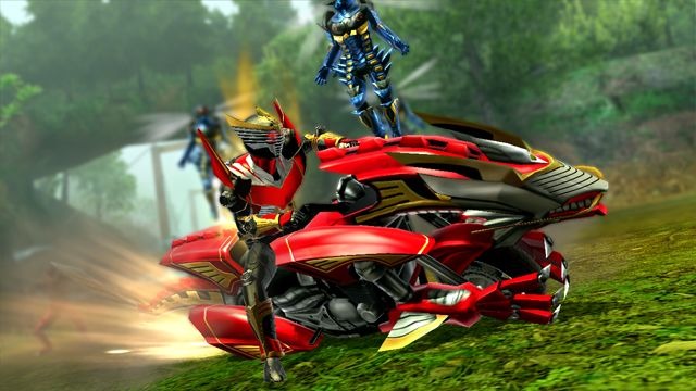 『仮面ライダー バトライド・ウォー』放映中の「仮面ライダーウィザード」から「オールドラゴン」参戦