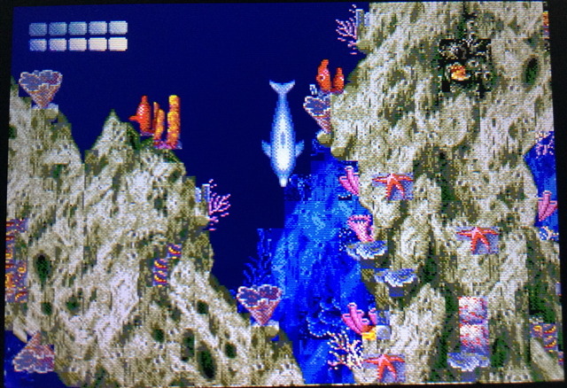 原作のメガドライブ版でも息を呑む美しいグラフィックで描かれていた海原が、3DSの立体視でさらに美麗に