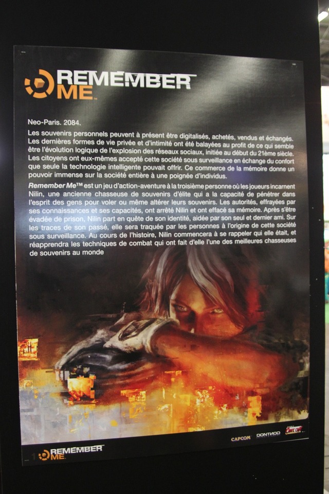【ジャパンエキスポ2013】カプコンはフランス開発の新作『Remember Me』のアートワークを展示
