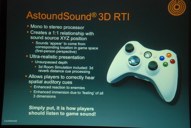 【GTMF2013】ゲームオーディオもいよいよ「2D」から「3D」の時代！？　AstoundSound for Gamingの威力