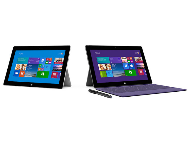 「Surface Pro 2」（右）と「Surface 2」