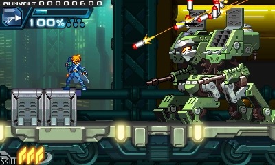 『ロックマンゼロ』などを手がけたインティ・クリエイツ×稲船敬二の2Dアクション『蒼き雷霆 ガンヴォルト』が3DS向けに発表