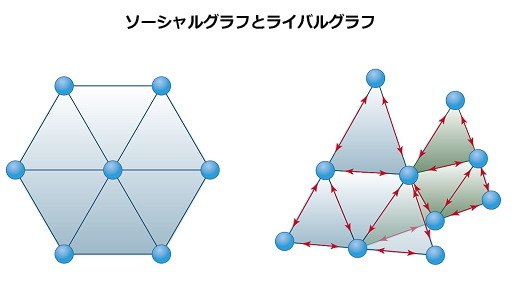 ライバルグラフはヒエラルキー型の繋がりを形成する
