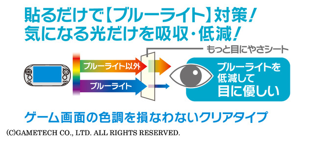 ありそうでなかった！ブルーライトを約30%カットするPS Vita用「もっと目にやさシートV2」登場