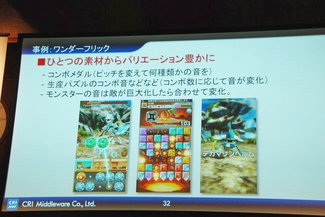 【Unite Japan 2014】リッチ化するスマホゲームで、ミドルウェアができること～CRI・ミドルウェアのミドルウェア群と採用事例